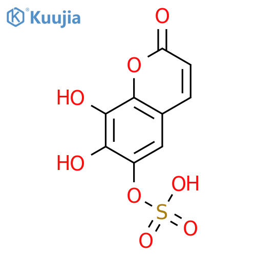 2H-1-Benzopyran-2-one, 7,8-dihydroxy-6-(sulfooxy)- structure