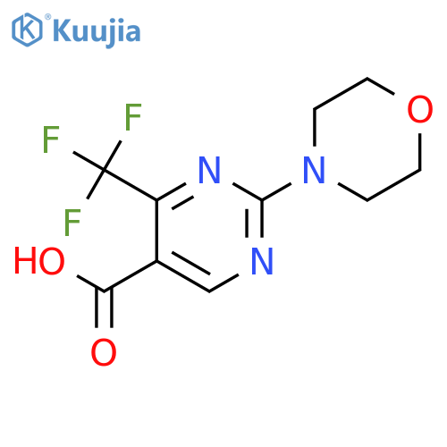 2-Morpholin-4-yl-4-(trifluoromethyl)-pyrimidine-5-carboxylic acid structure