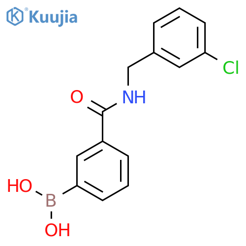 Boronic acid, b-[3-[[[(3-chlorophenyl)methyl]amino]carbonyl]phenyl]- structure