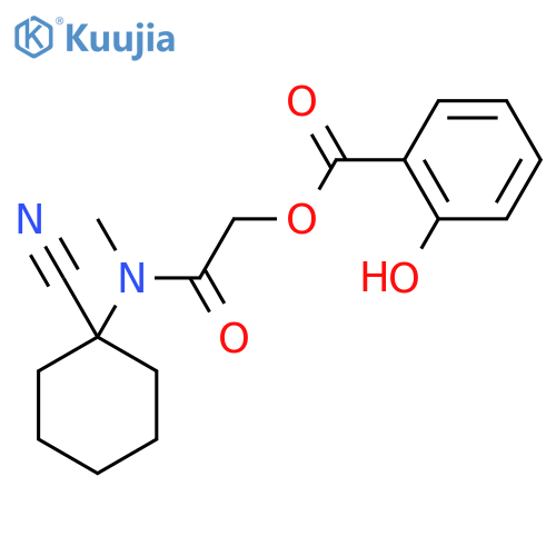 [(1-Cyanocyclohexyl)(methyl)carbamoyl]methyl 2-hydroxybenzoate structure