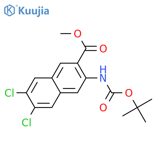 6,7-Dichloro-3-(1,1-dimethylethoxy)carbonylamino-2-naphthalenecarboxylic Acid Methyl Ester structure