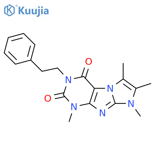 1,6,7,8-tetramethyl-3-(2-phenylethyl)-1H,2H,3H,4H,8H-imidazo1,2-gpurine-2,4-dione structure