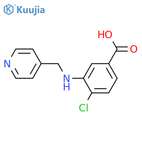 4-CHLORO-3-((PYRIDIN-4-YLMETHYL)AMINO)BENZOIC ACID structure