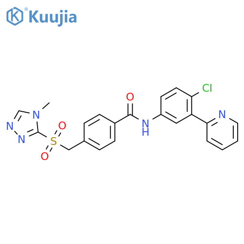Benzamide,N-[4-chloro-3-(2-pyridinyl)phenyl]-4-[[(4-methyl-4H-1,2,4-triazol-3-yl)sulfonyl]methyl]- structure