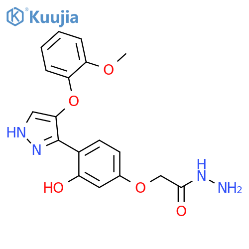 2-{3-hydroxy-4-4-(2-methoxyphenoxy)-1H-pyrazol-3-ylphenoxy}acetohydrazide structure