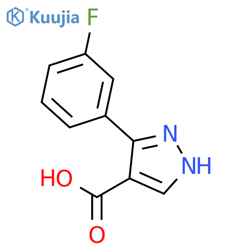 3-(3-Fluorophenyl)-1H-pyrazole-4-carboxylic acid structure