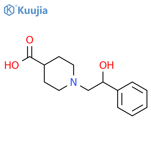 1-(2-Hydroxy-2-phenyl-ethyl)-piperidine-4-carboxylic acid structure