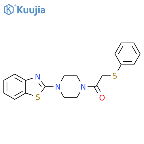 1-4-(1,3-benzothiazol-2-yl)piperazin-1-yl-2-(phenylsulfanyl)ethan-1-one structure