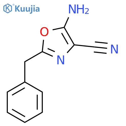 5-amino-2-benzyl-1,3-oxazole-4-carbonitrile structure