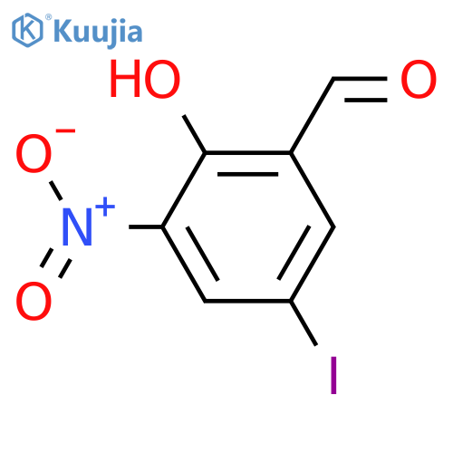 Benzaldehyde, 2-hydroxy-5-iodo-3-nitro- structure