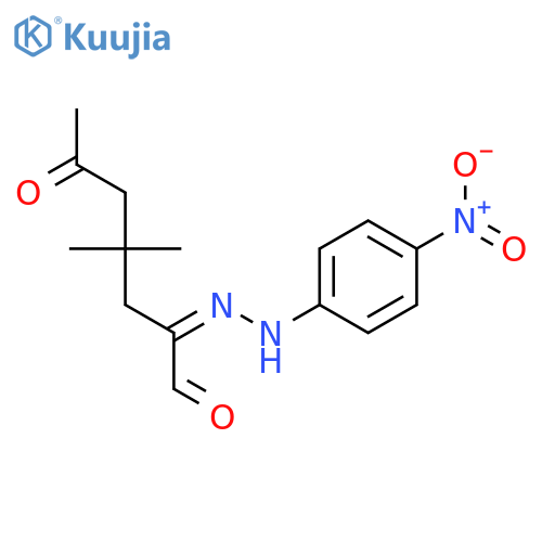 Heptanal, 4,4-dimethyl-2-[(4-nitrophenyl)hydrazono]-6-oxo- structure