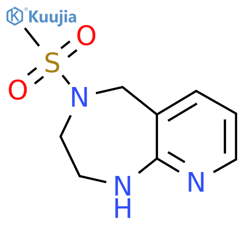 4-methanesulfonyl-1H,2H,3H,4H,5H-pyrido[2,3-e][1,4]diazepine structure