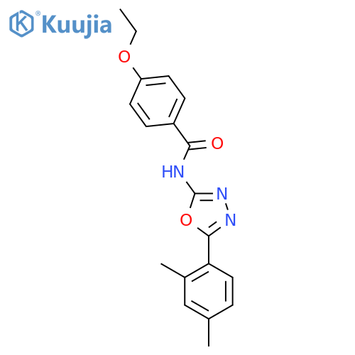 N-5-(2,4-dimethylphenyl)-1,3,4-oxadiazol-2-yl-4-ethoxybenzamide structure