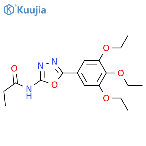 N-5-(3,4,5-triethoxyphenyl)-1,3,4-oxadiazol-2-ylpropanamide structure