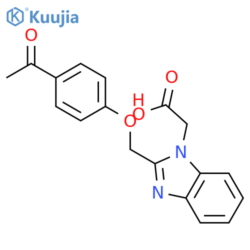 {2-[(4-Acetylphenoxy)methyl]-1H-benzimidazol-1-yl}acetic acid structure