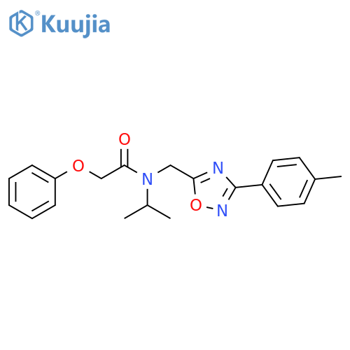 N-{[3-(4-methylphenyl)-1,2,4-oxadiazol-5-yl]methyl}-2-phenoxy-N-(propan-2-yl)acetamide structure