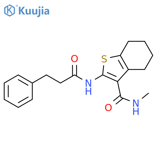 N-methyl-2-(3-phenylpropanamido)-4,5,6,7-tetrahydro-1-benzothiophene-3-carboxamide structure