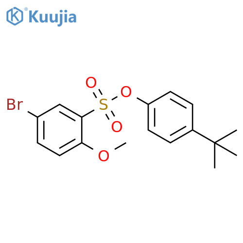 4-tert-butylphenyl 5-bromo-2-methoxybenzene-1-sulfonate structure