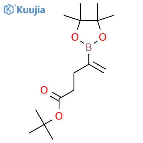 Tert-butyl 4-(4,4,5,5-tetramethyl-1,3,2-dioxaborolan-2-yl)pent-4-enoate structure