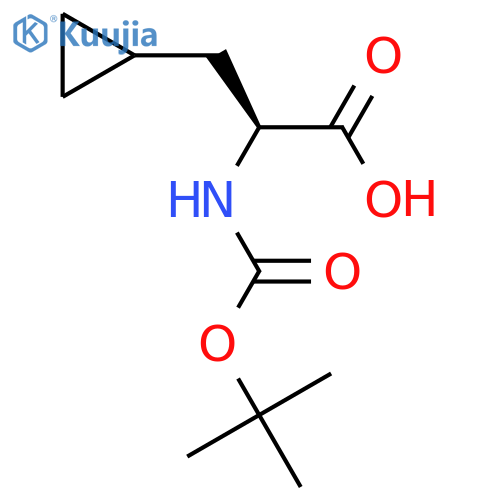 (2S)-2-{[(tert-butoxy)carbonyl]amino}-3-cyclopropylpropanoic acid structure