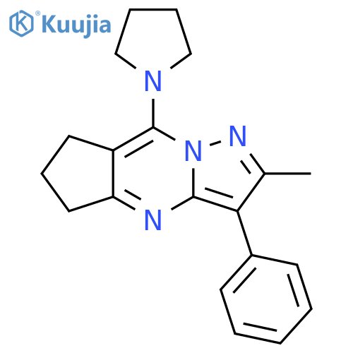 11-methyl-10-phenyl-2-(pyrrolidin-1-yl)-1,8,12-triazatricyclo7.3.0.0^{3,7}dodeca-2,7,9,11-tetraene structure