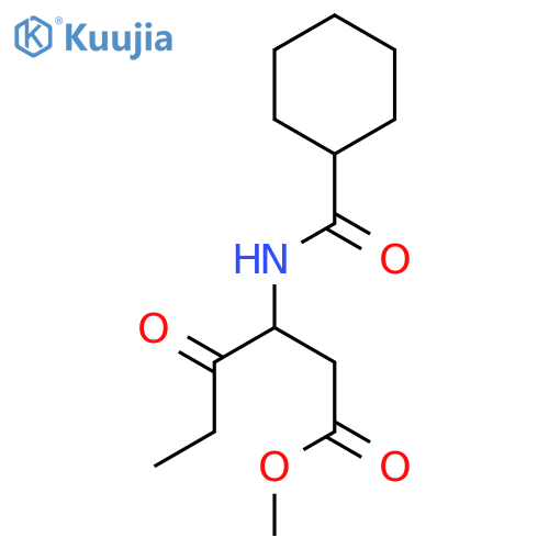 Hexanoic acid, 3-[(cyclohexylcarbonyl)amino]-4-oxo-, methyl ester structure