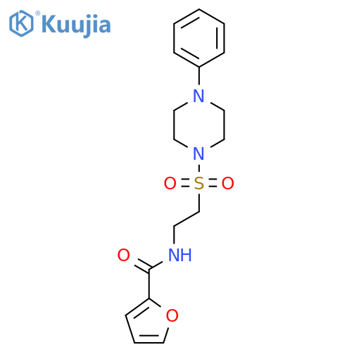 N-{2-(4-phenylpiperazin-1-yl)sulfonylethyl}furan-2-carboxamide structure