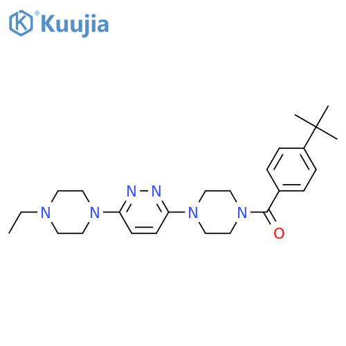 3-4-(4-tert-butylbenzoyl)piperazin-1-yl-6-(4-ethylpiperazin-1-yl)pyridazine structure