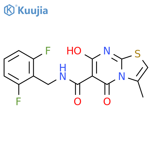 N-(2,6-difluorophenyl)methyl-7-hydroxy-3-methyl-5-oxo-5H-1,3thiazolo3,2-apyrimidine-6-carboxamide structure