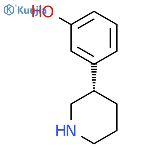 Phenol, 3-(3S)-3-piperidinyl- structure