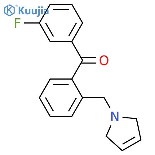 [2-(2,5-dihydropyrrol-1-ylmethyl)phenyl]-(3-fluorophenyl)methanone structure