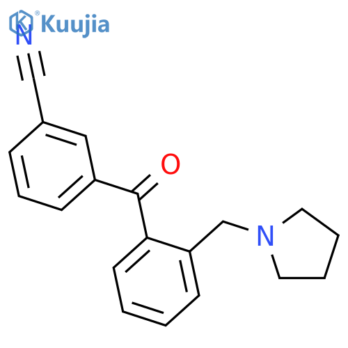 3'-Cyano-2-pyrrolidinomethyl benzophenone structure