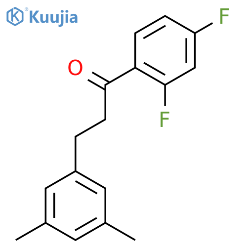 1-(2,4-difluorophenyl)-3-(3,5-dimethylphenyl)propan-1-one structure