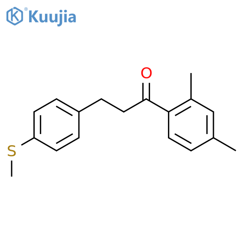 2',4'-Dimethyl-3-(4-thiomethylphenyl)propiophenone structure
