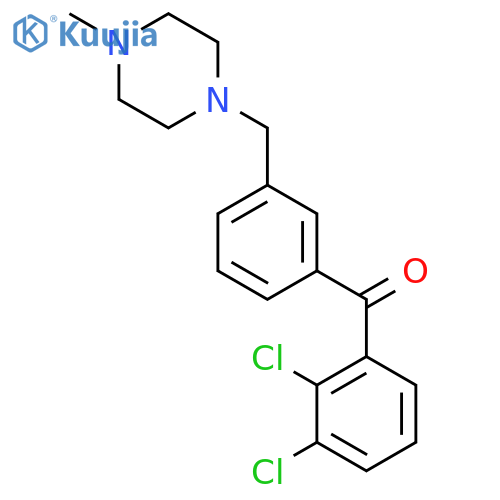2,3-Dichloro-3'-(4-methylpiperazinomethyl) benzophenone structure