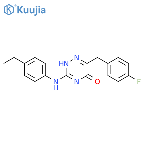 3-(4-ethylphenyl)amino-6-(4-fluorophenyl)methyl-4,5-dihydro-1,2,4-triazin-5-one structure