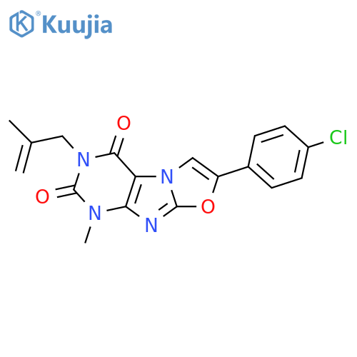 7-(4-chlorophenyl)-1-methyl-3-(2-methylprop-2-en-1-yl)-1H,2H,3H,4H-1,3oxazolo3,2-gpurine-2,4-dione structure