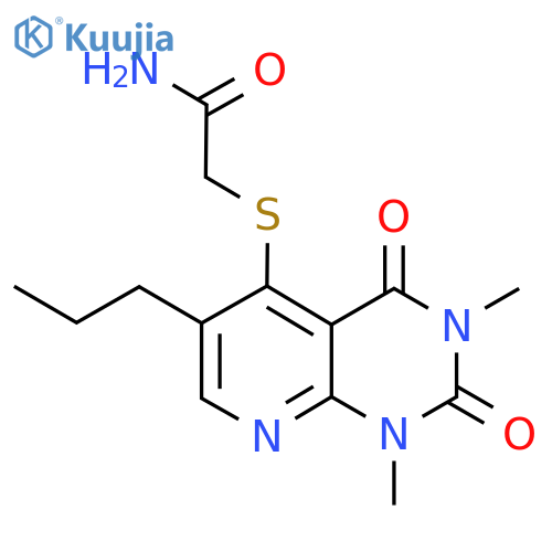 2-({1,3-dimethyl-2,4-dioxo-6-propyl-1H,2H,3H,4H-pyrido2,3-dpyrimidin-5-yl}sulfanyl)acetamide structure