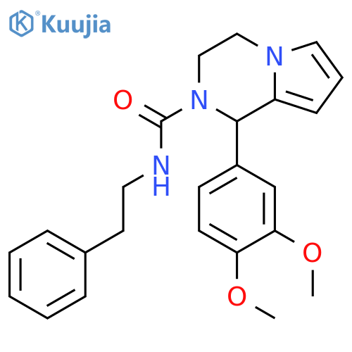 1-(3,4-dimethoxyphenyl)-N-(2-phenylethyl)-1H,2H,3H,4H-pyrrolo1,2-apyrazine-2-carboxamide structure