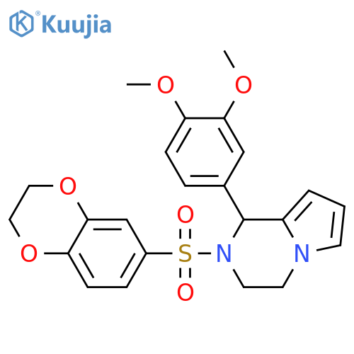 2-(2,3-dihydro-1,4-benzodioxine-6-sulfonyl)-1-(3,4-dimethoxyphenyl)-1H,2H,3H,4H-pyrrolo1,2-apyrazine structure