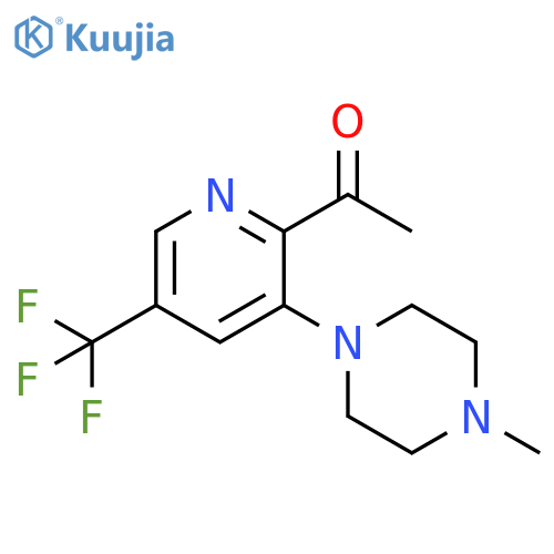 1-[3-(4-methylpiperazin-1-yl)-5-(trifluoromethyl)pyridin-2-yl]ethan-1-one structure