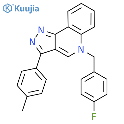 5-(4-fluorophenyl)methyl-3-(4-methylphenyl)-5H-pyrazolo4,3-cquinoline structure