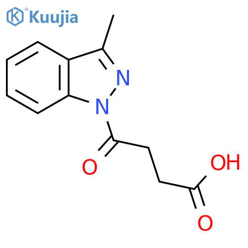 4-(3-Methyl-1H-indazol-1-yl)-4-oxobutanoic acid structure
