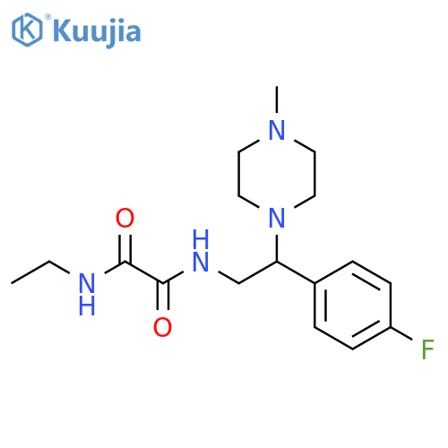 N-ethyl-N'-2-(4-fluorophenyl)-2-(4-methylpiperazin-1-yl)ethylethanediamide structure