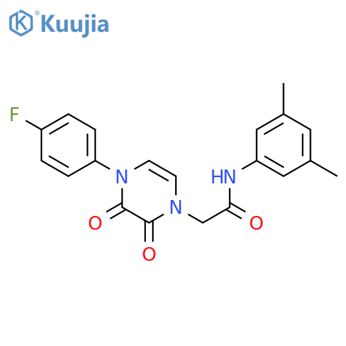 N-(3,5-dimethylphenyl)-2-4-(4-fluorophenyl)-2,3-dioxo-1,2,3,4-tetrahydropyrazin-1-ylacetamide structure
