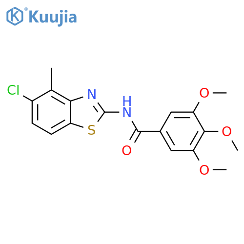N-(5-chloro-4-methyl-1,3-benzothiazol-2-yl)-3,4,5-trimethoxybenzamide structure