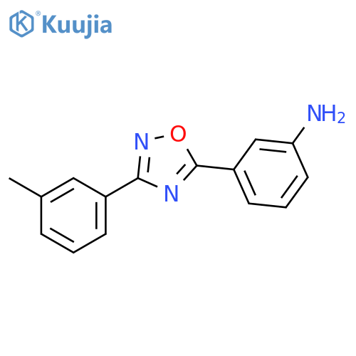 3-3-(3-Methylphenyl)-1,2,4-oxadiazol-5-ylaniline structure