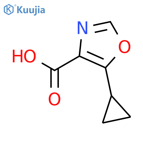 5-cyclopropyl-1,3-oxazole-4-carboxylic acid structure