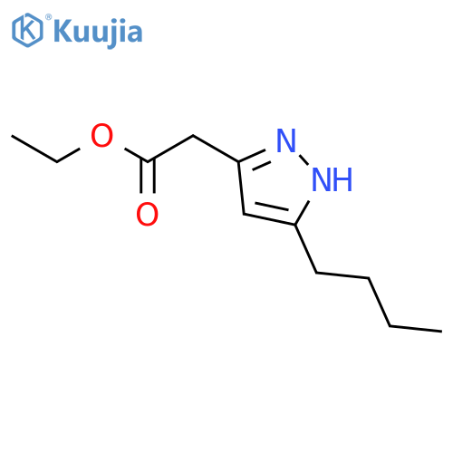 1H-Pyrazole-3-acetic acid, 5-butyl-, ethyl ester structure