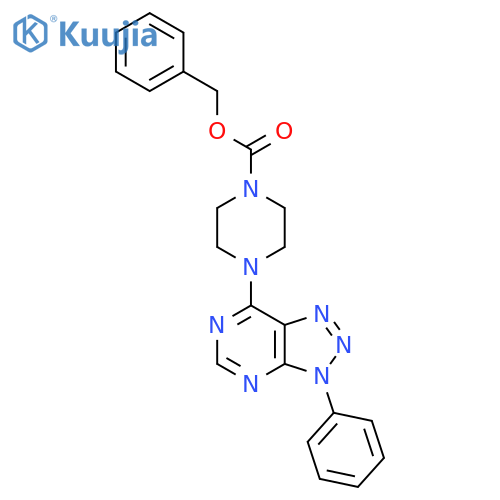 benzyl 4-{3-phenyl-3H-1,2,3triazolo4,5-dpyrimidin-7-yl}piperazine-1-carboxylate structure